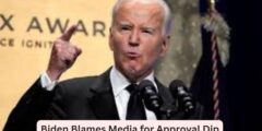 Biden Blames Media for Approval Dip