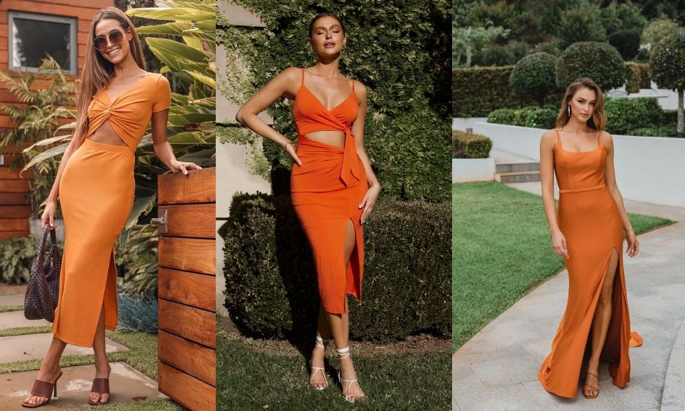 What color shoes to wear with orange dress