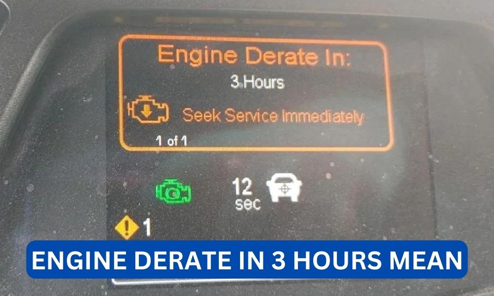 What does engine derate in 3 hours mean?