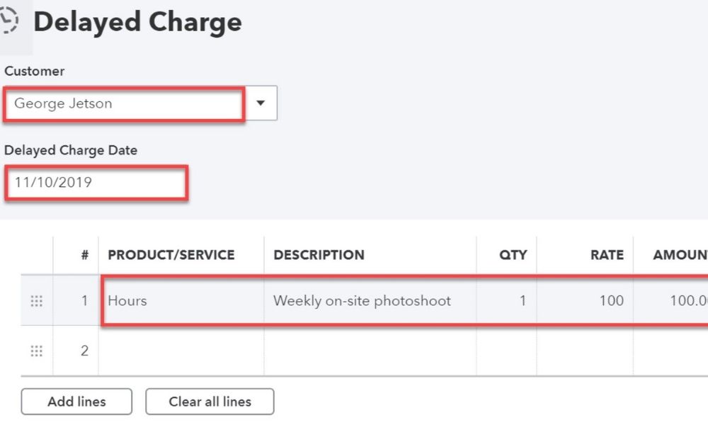 What is delayed charge in quickbooks online?