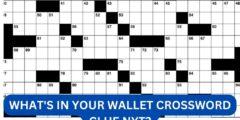 What's in your wallet crossword clue nyt?