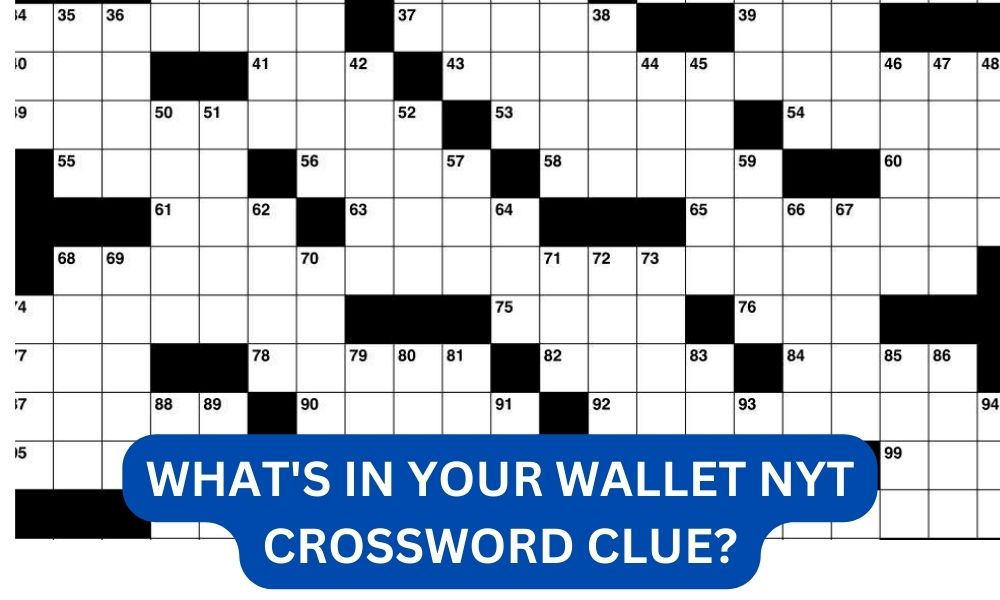 What's in your wallet nyt crossword clue?