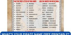 What's your pirate name free printable?
