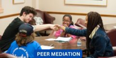 Which situation would most likely benefit from peer mediation?